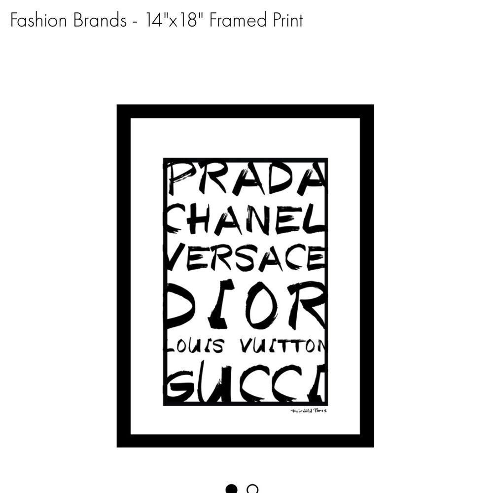 PRADA, CHANEL,VERSACE,DIOR THE FAIRCHILD PARIS  PRINT EXCLUSIVE LUXURY FRAMED